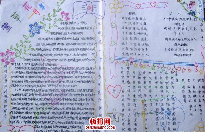 学会感恩感恩母亲手抄报