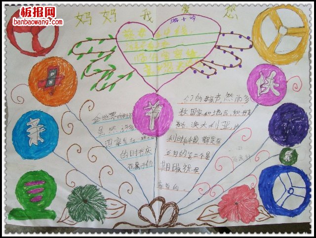 感谢母亲的爱手抄报