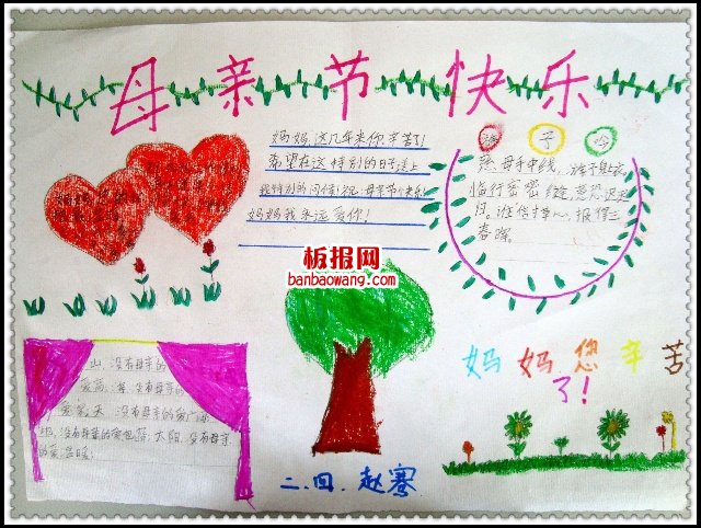 妈妈，感谢您！手抄报