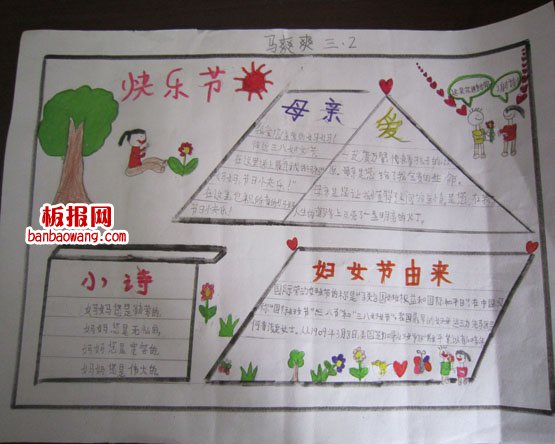 关于母亲、爱的手抄报图片