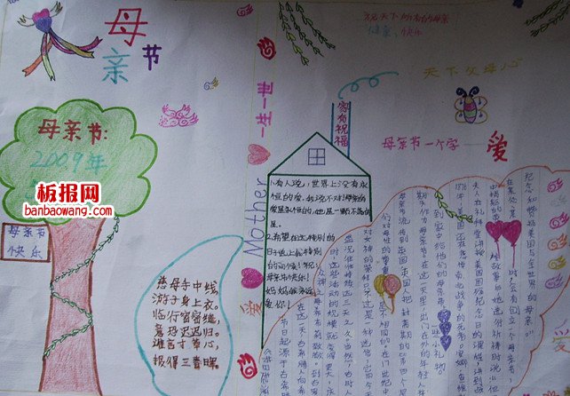 母亲节快乐手抄报图片