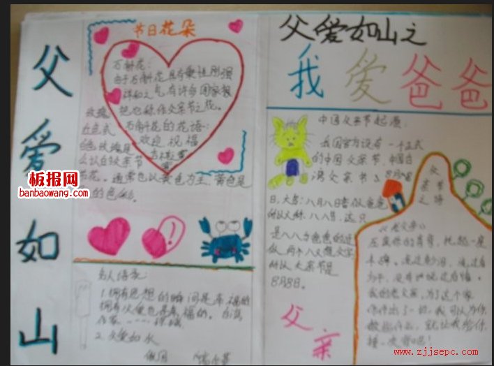 2014父亲节手抄报