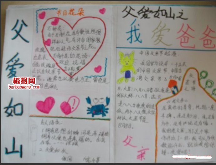 关于父亲节的手抄报
