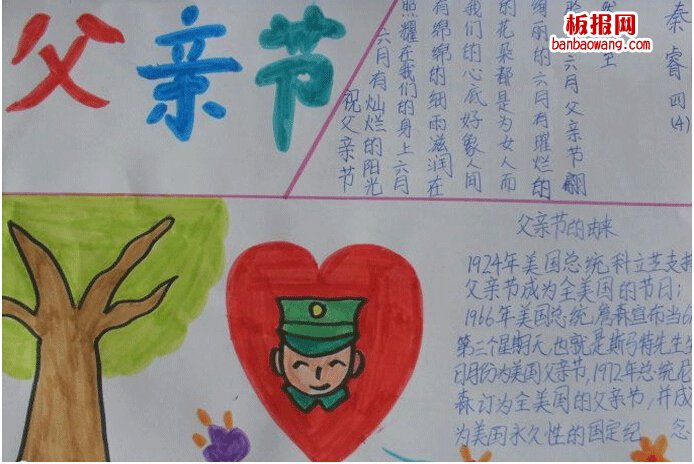关于父亲节手抄报图片
