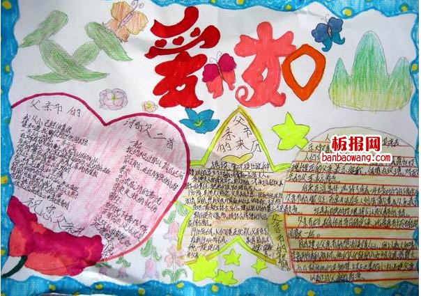 有关父亲节的手抄报