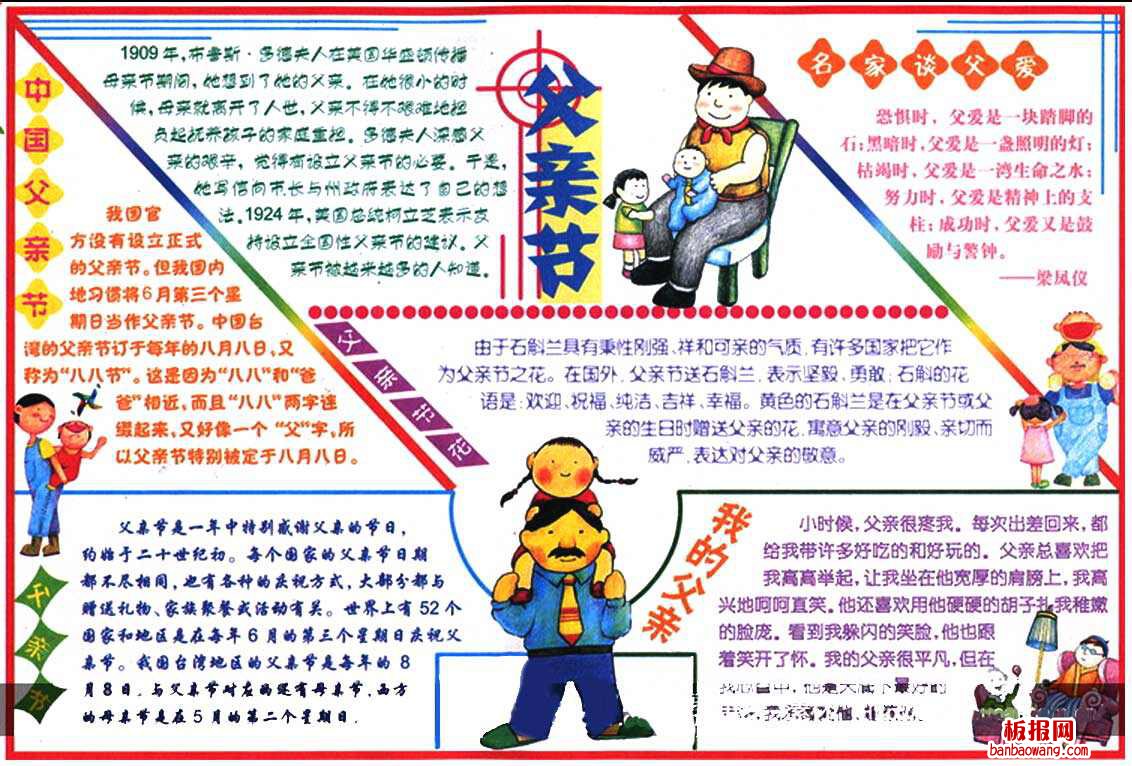 最新父亲节手抄报