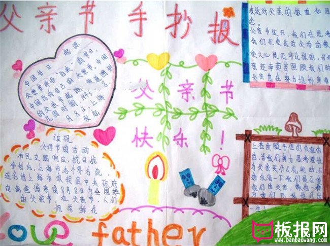 小学生父亲节手抄报，父亲节手抄报内容