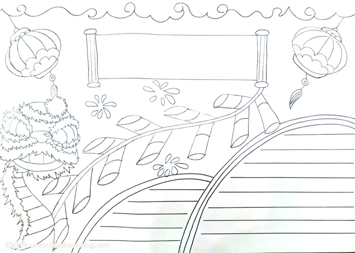 元旦快乐手抄报简单，元旦节最简单的手抄报