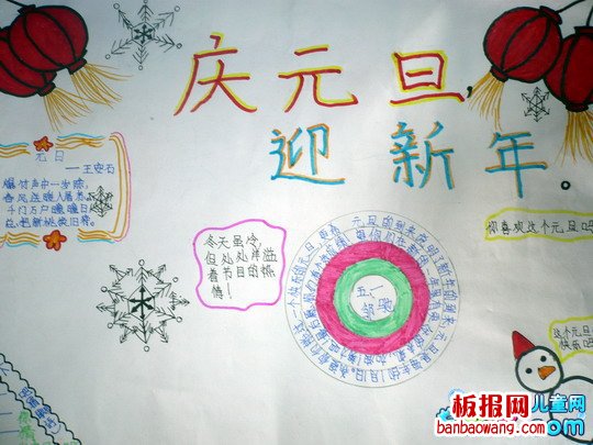 欢欢喜喜过大年新年手抄报
