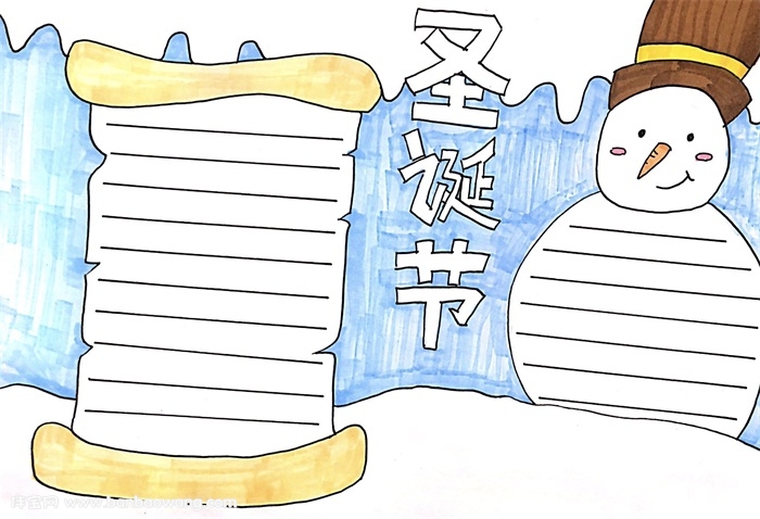圣诞节手抄报模板，圣诞节手抄报简单又漂亮
