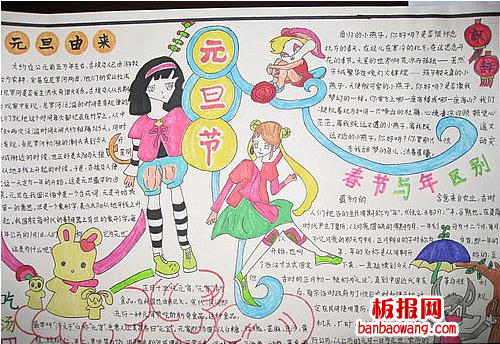 最新元旦手抄报