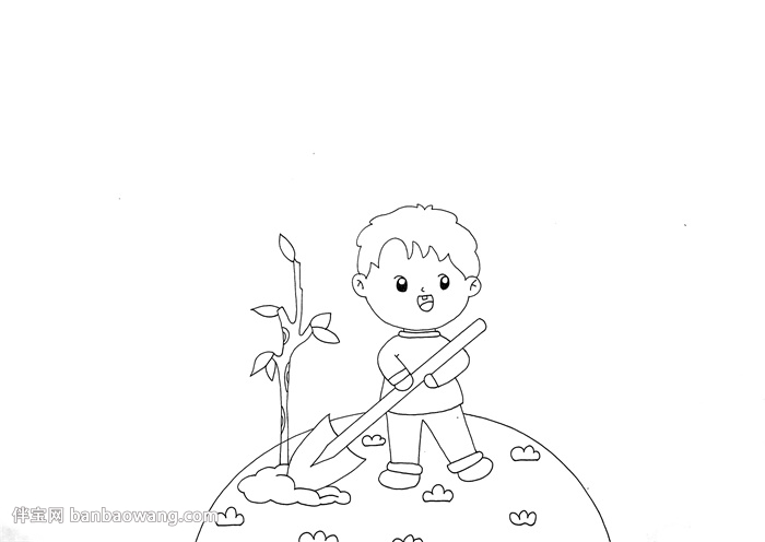 绿色校园植树节手抄报