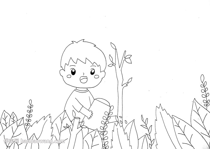 小学生植树节手抄报怎么画