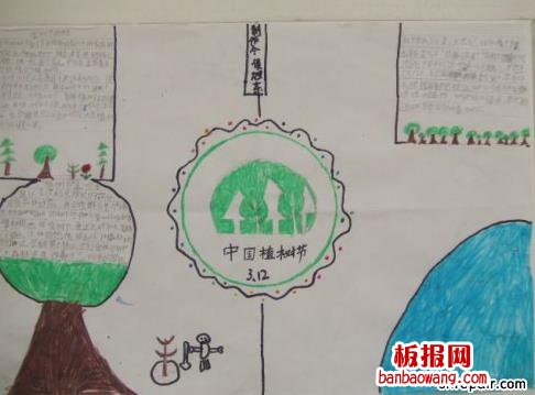 312中国植树节环保手抄报