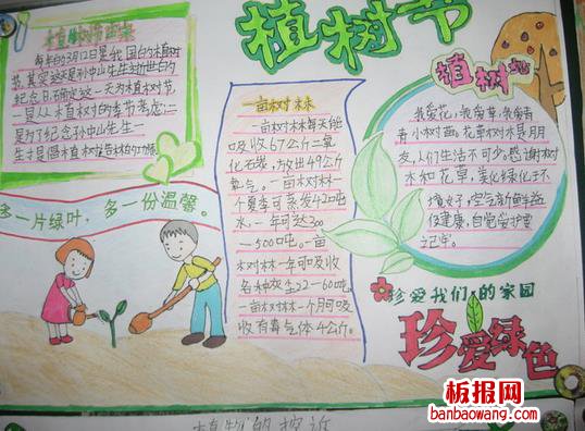 植树节环保手抄报