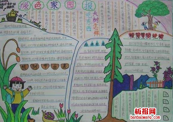 如何设计简单的植树节手抄报