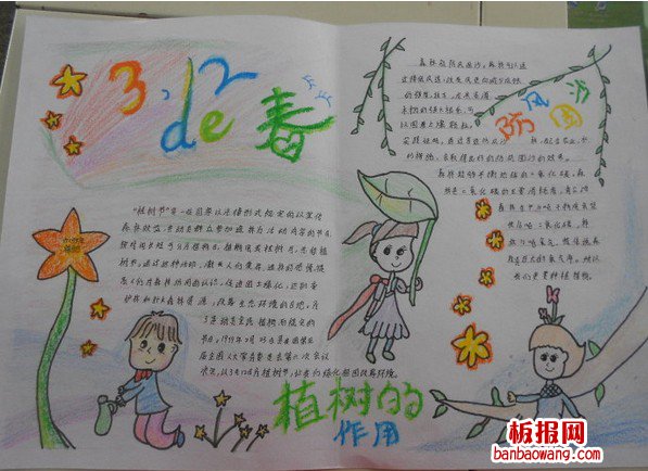 植树节倡议书植树节手抄报