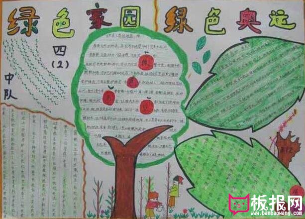 绿色家园，植树节手抄报