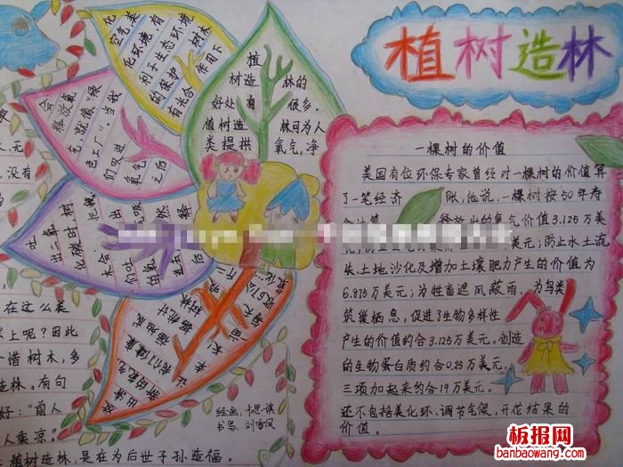 美国植树节由来手抄报