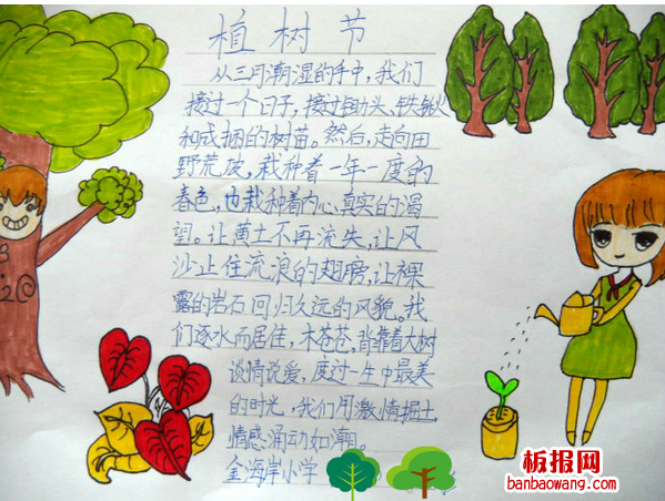 2014年植树节手抄报图片