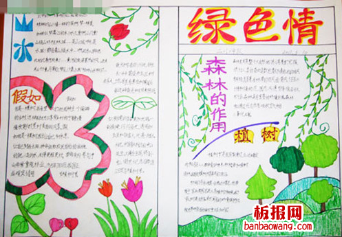 我的植树节手抄报