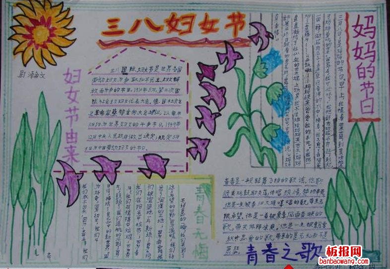 妈妈的节日三八妇女节手抄报