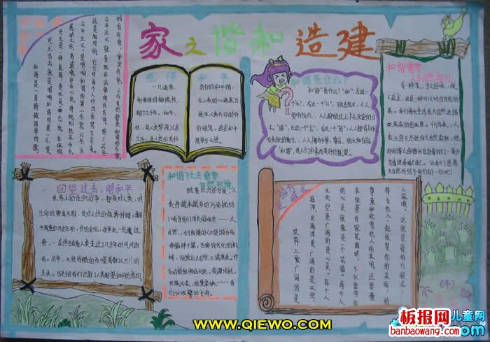 和谐的家庭妇女节手抄报