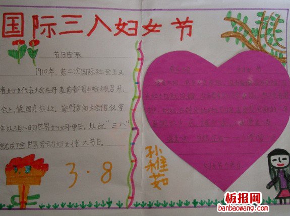 国际妇女节由来手抄报