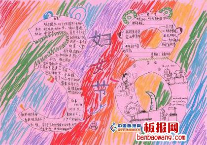 四年级多彩三八妇女节手抄报