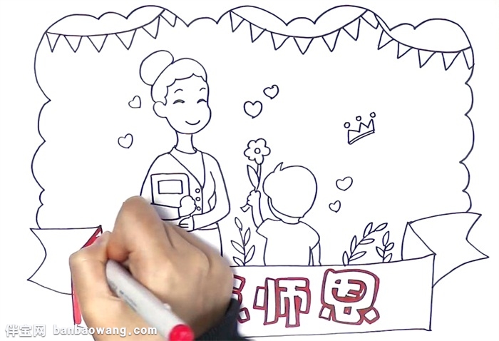 感念师恩手抄报怎么画