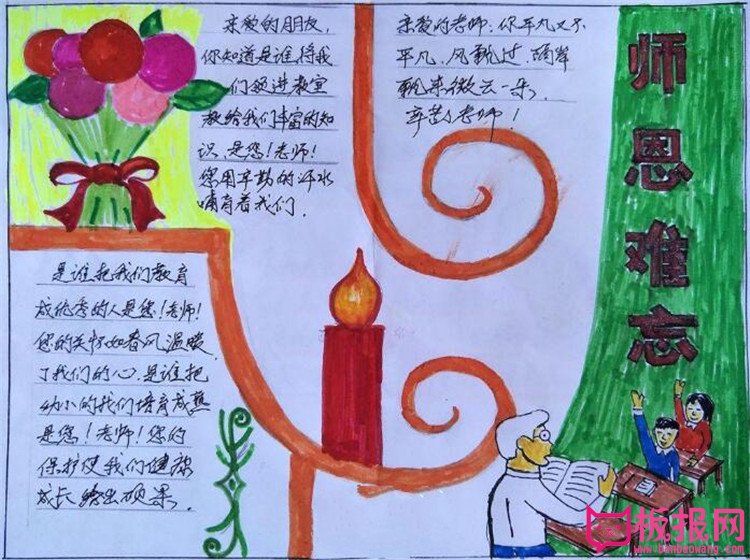 关于教师节的手抄报，师恩难忘