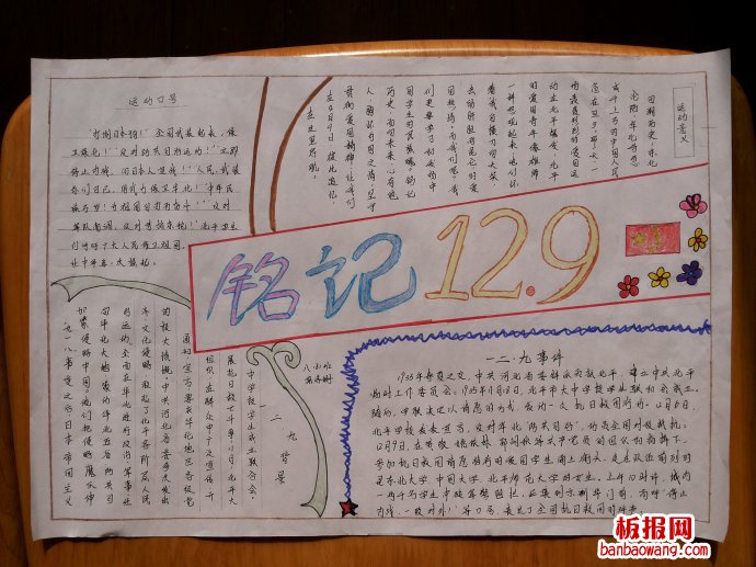 关于一二九手抄报