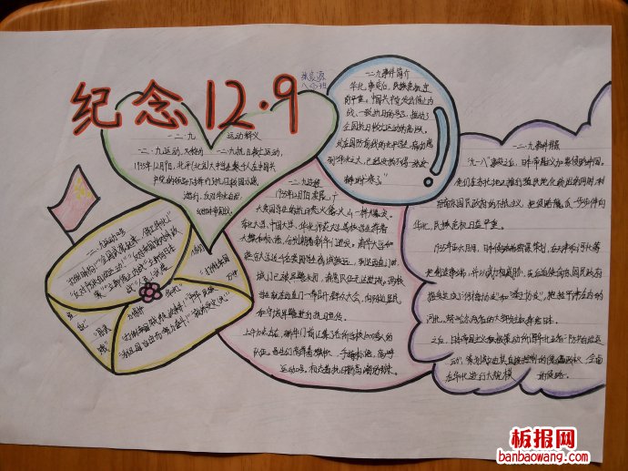 纪念一二九运动手抄报