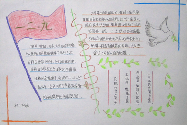 一二九手抄报设计