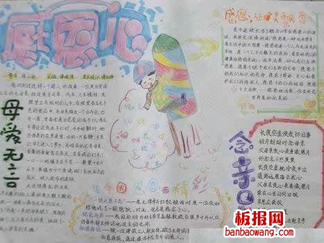 关于感恩母爱手抄报