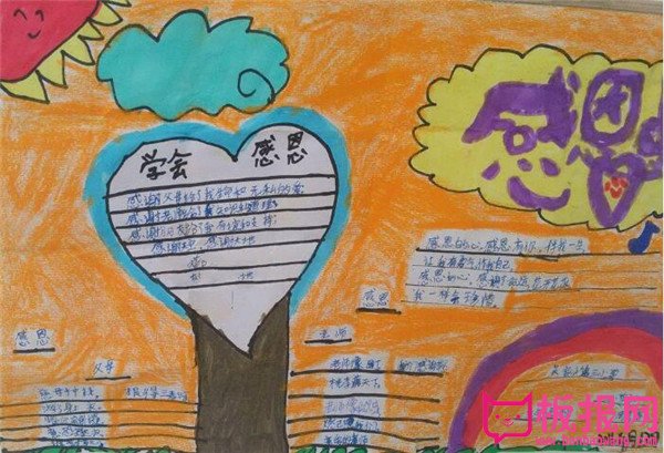 关于感恩老师的手抄报图片大全，学会感恩与爱同行（九张）