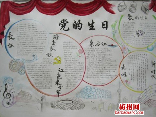 七一建党节手抄报