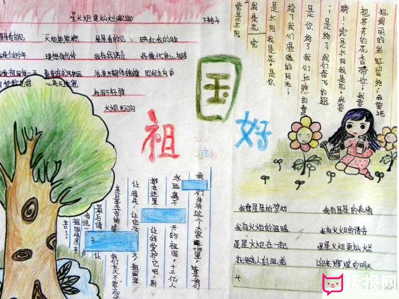 祖国的生日，七一建党节手抄报