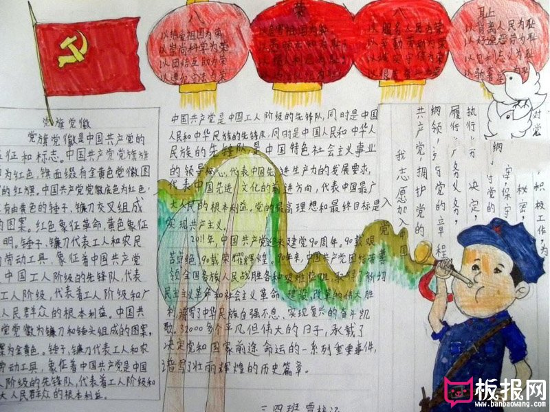 七一建党节手抄报图片，忠诚于党