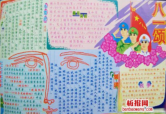 建军节手抄报版面