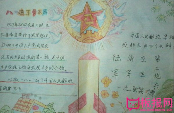 八一建军节手抄报，八一建军节来历