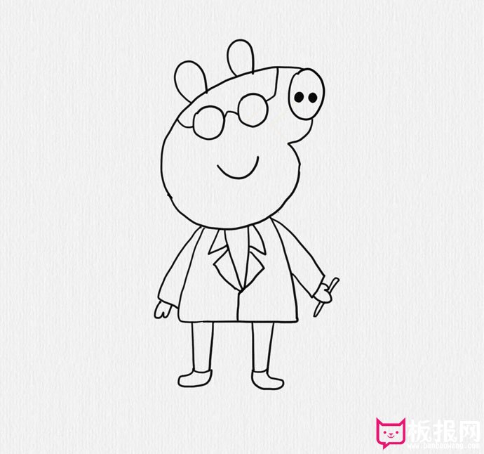 简单的儿童简笔画教程，小猪佩奇简笔画