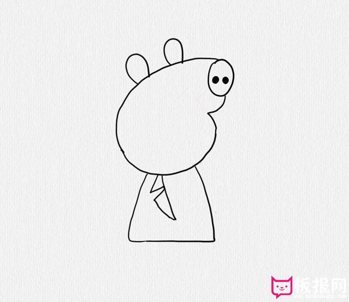 简单的儿童简笔画教程，小猪佩奇简笔画