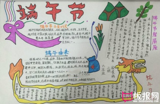 端午习俗端午节手抄报