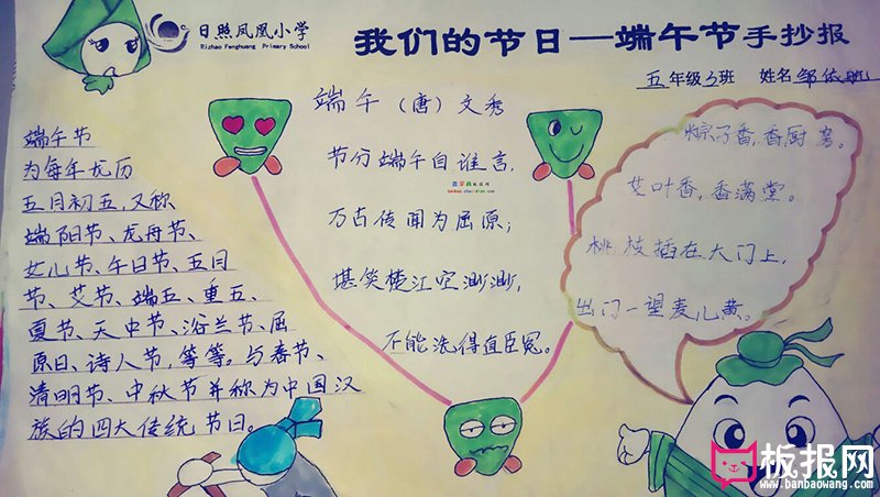 我们的传统佳节——端午节手抄报