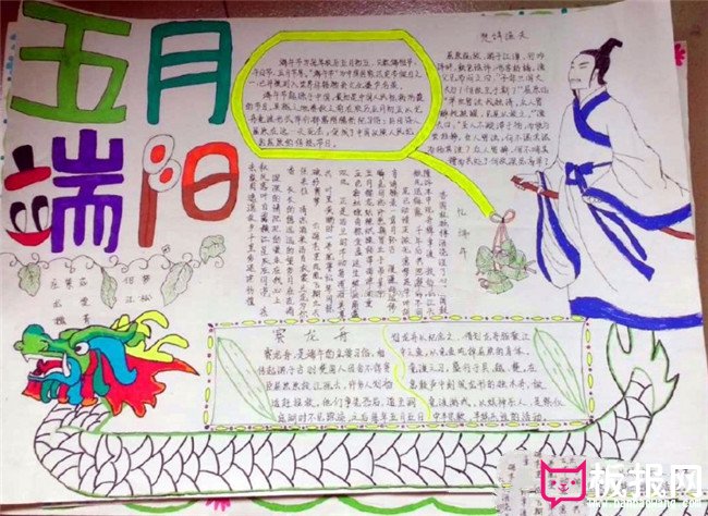 端午节手抄报，五月端阳