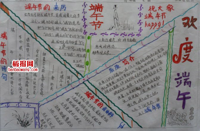欢度端午手抄报