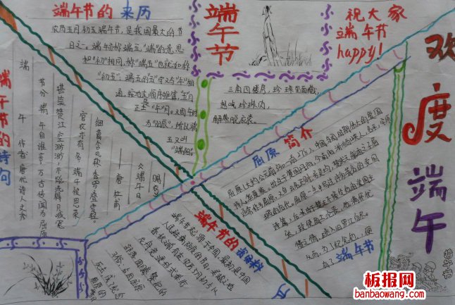 缕缕粽香贺端午手抄报