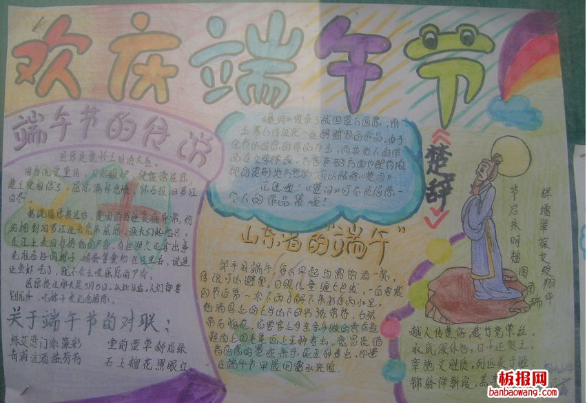 欢庆端午节手抄报图片