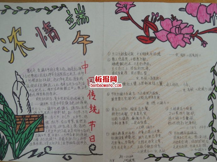 中国传统节日——浓情端午手抄报